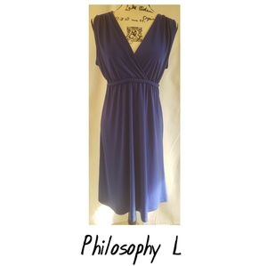 Philosophy Sleeveless Electric Blue Dress L